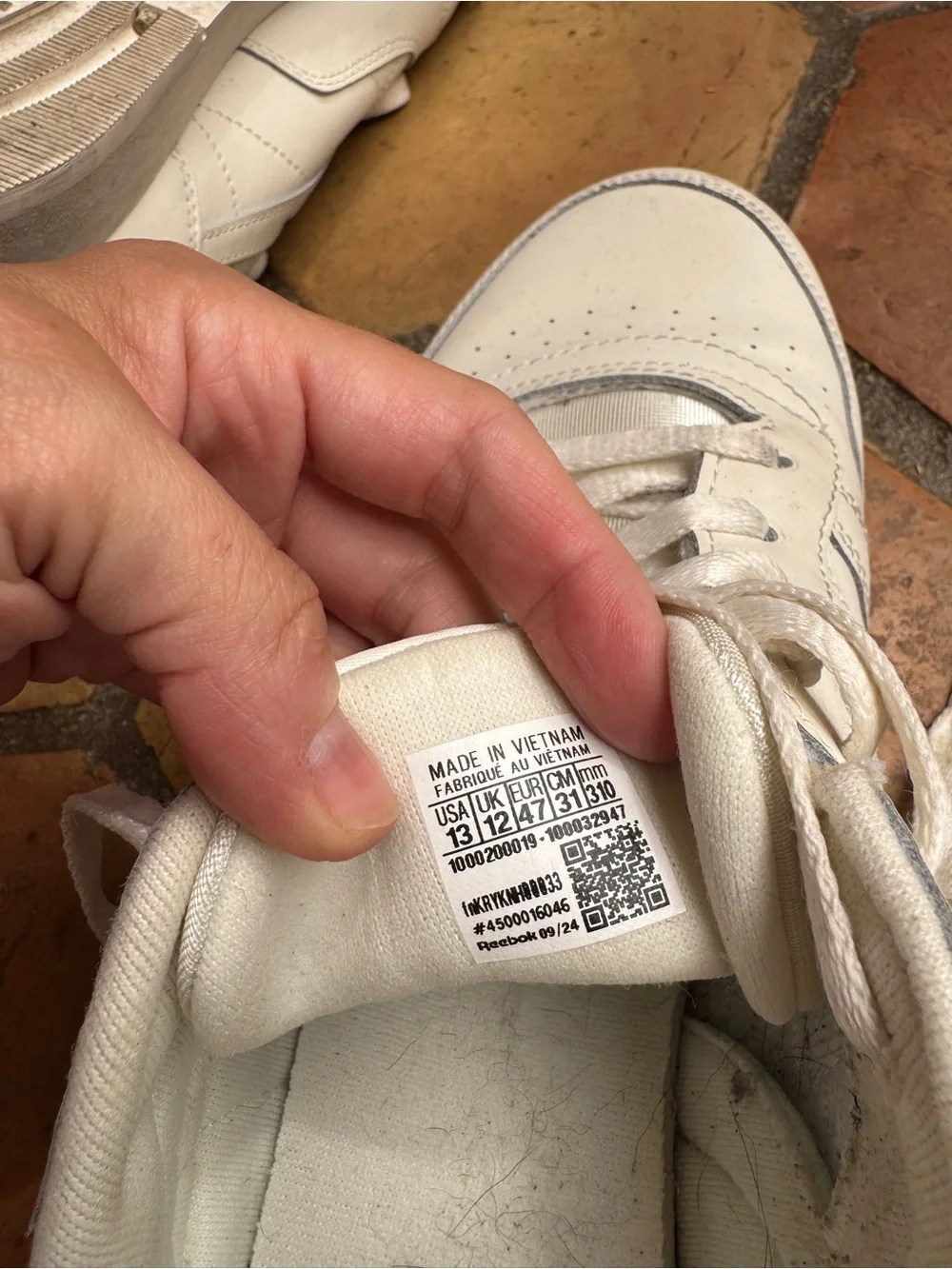 Reebok White Low-Top Leather Sneakers